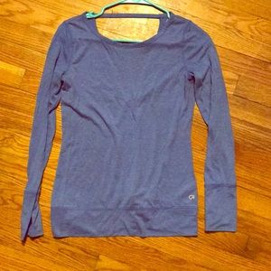 Running shirt with high open back